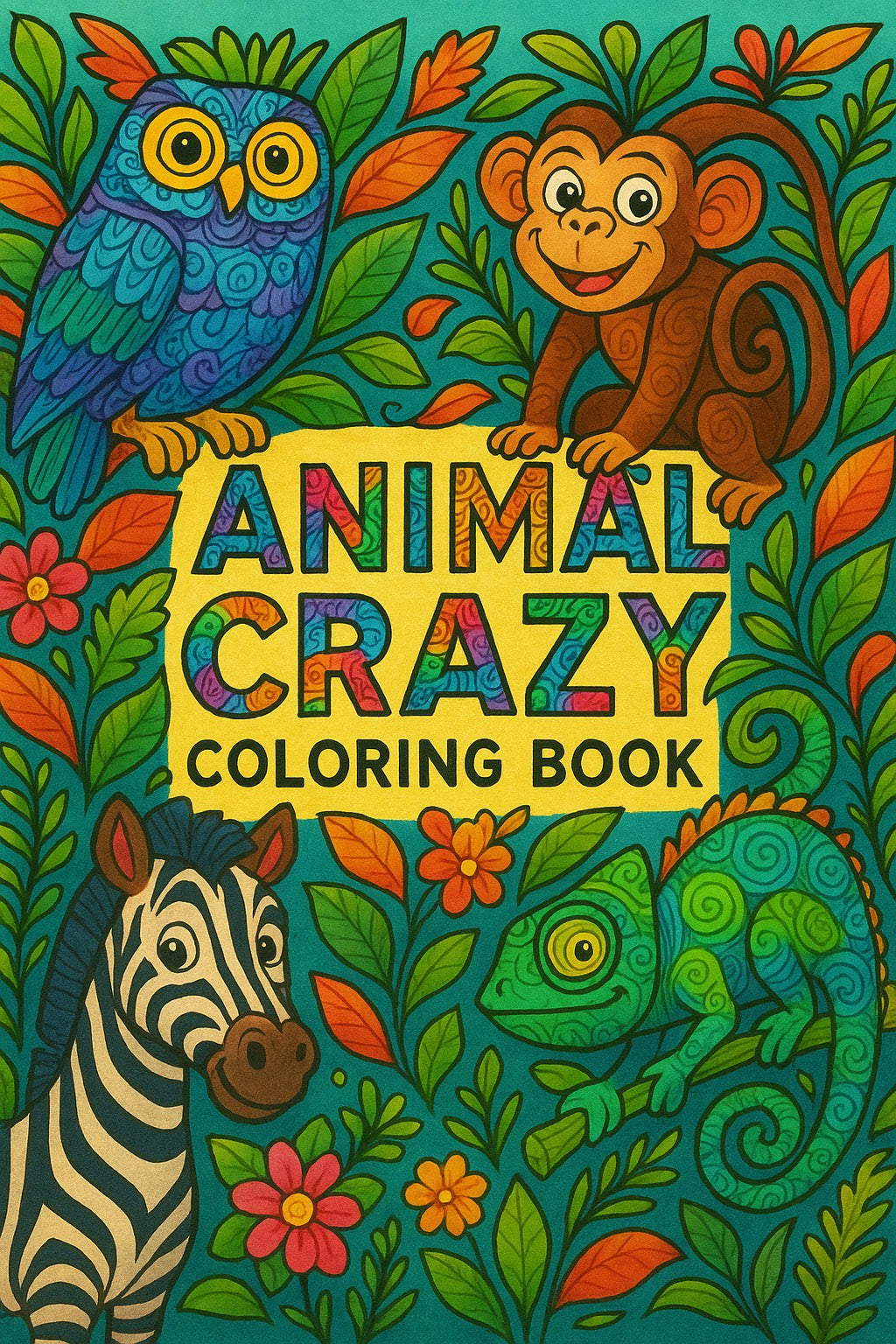 Animal Crazy Coloring Book
